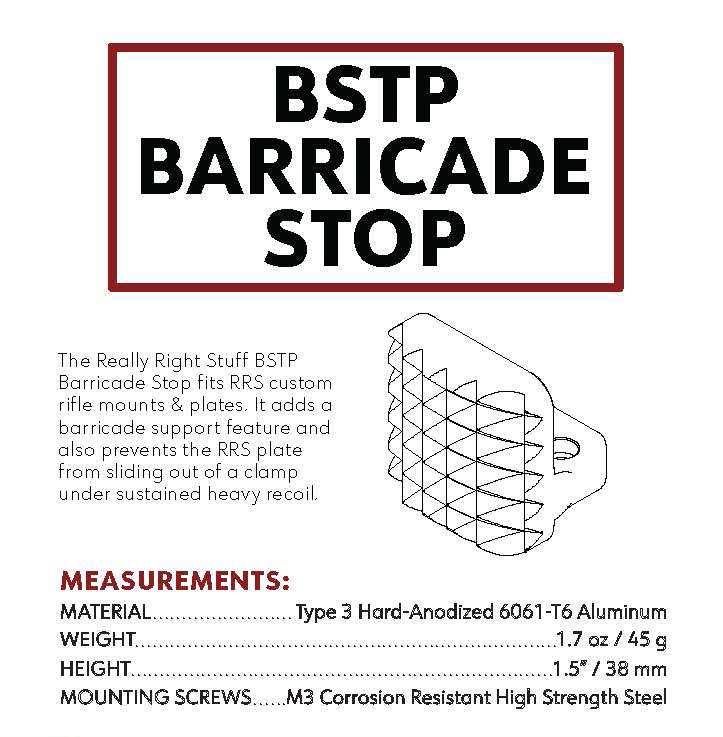 BSTP Barricade Stop User Manual