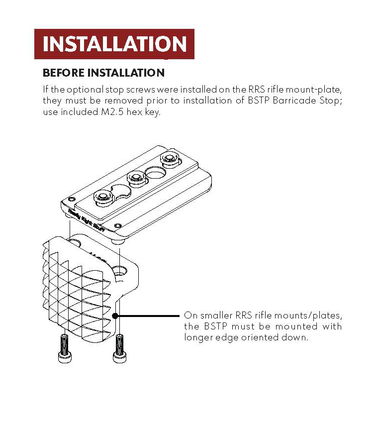 BSTP Barricade Stop User Manual