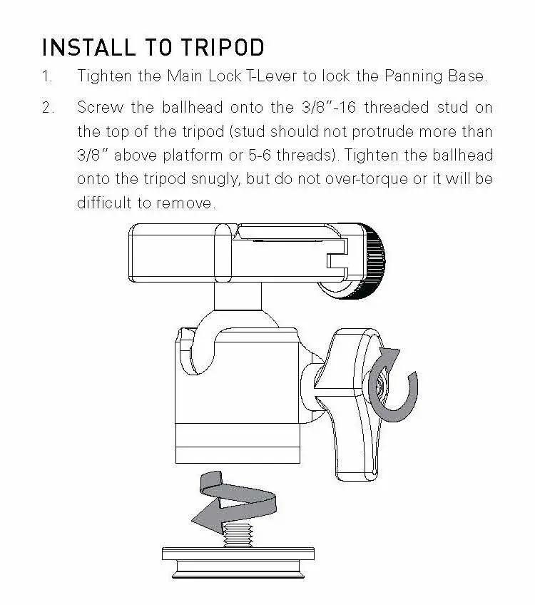 how to install the tripod
