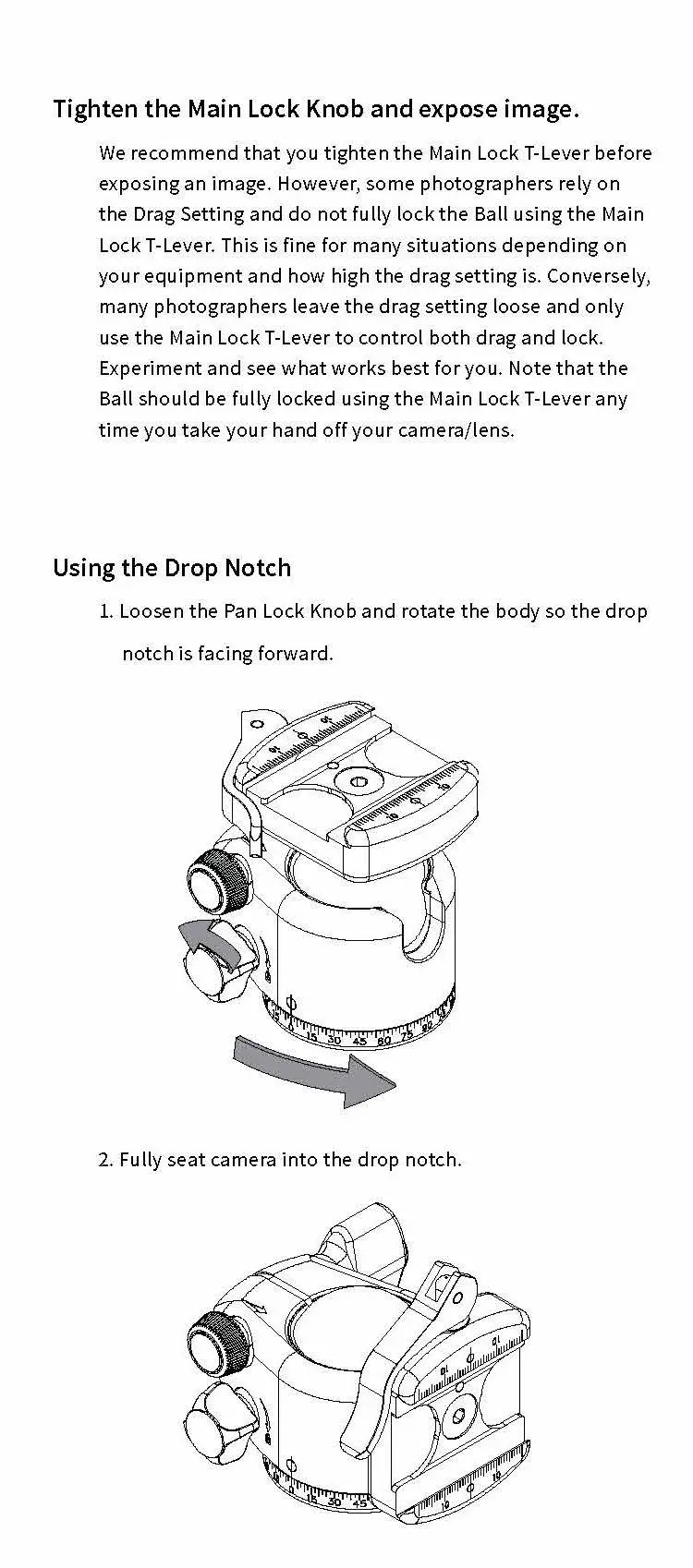 using the drop notch