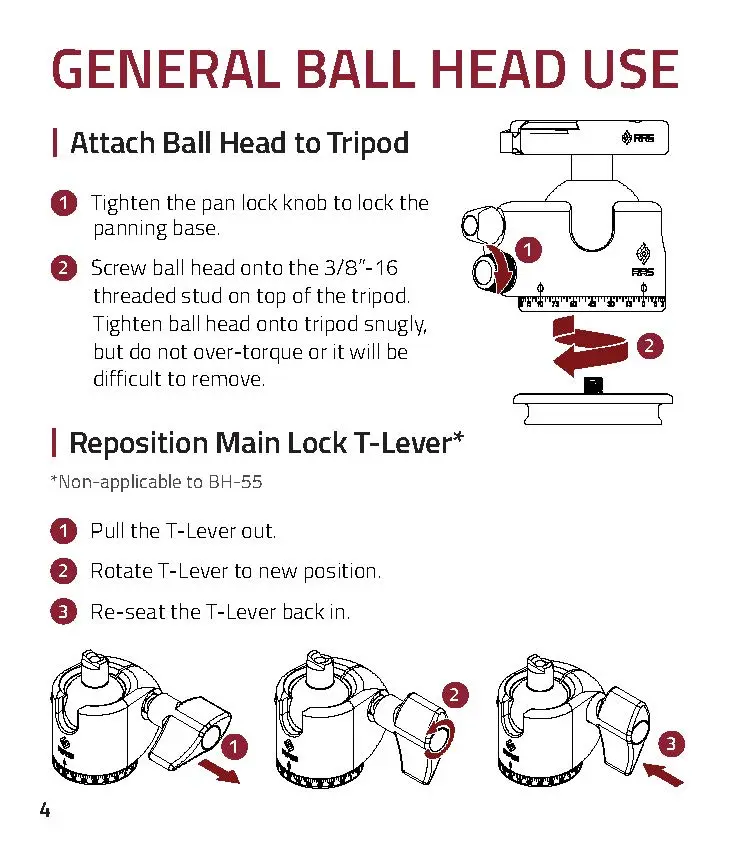 General ball head use