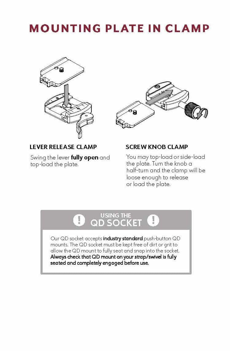 how to mount a camera plate