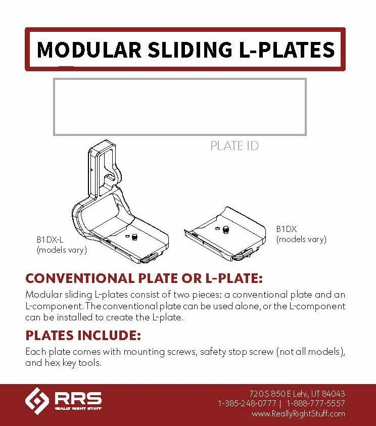 line drawing of L-plate vs base plate